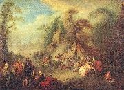 Pater, Jean-Baptiste A Country Festival with Soldiers Rejoicing oil painting picture wholesale